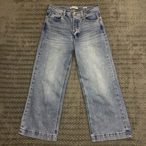 Scotch Soda Wave High Rise Wide Leg Jeans Boho Festival 8/29/Fit 8/27 Button Fly
